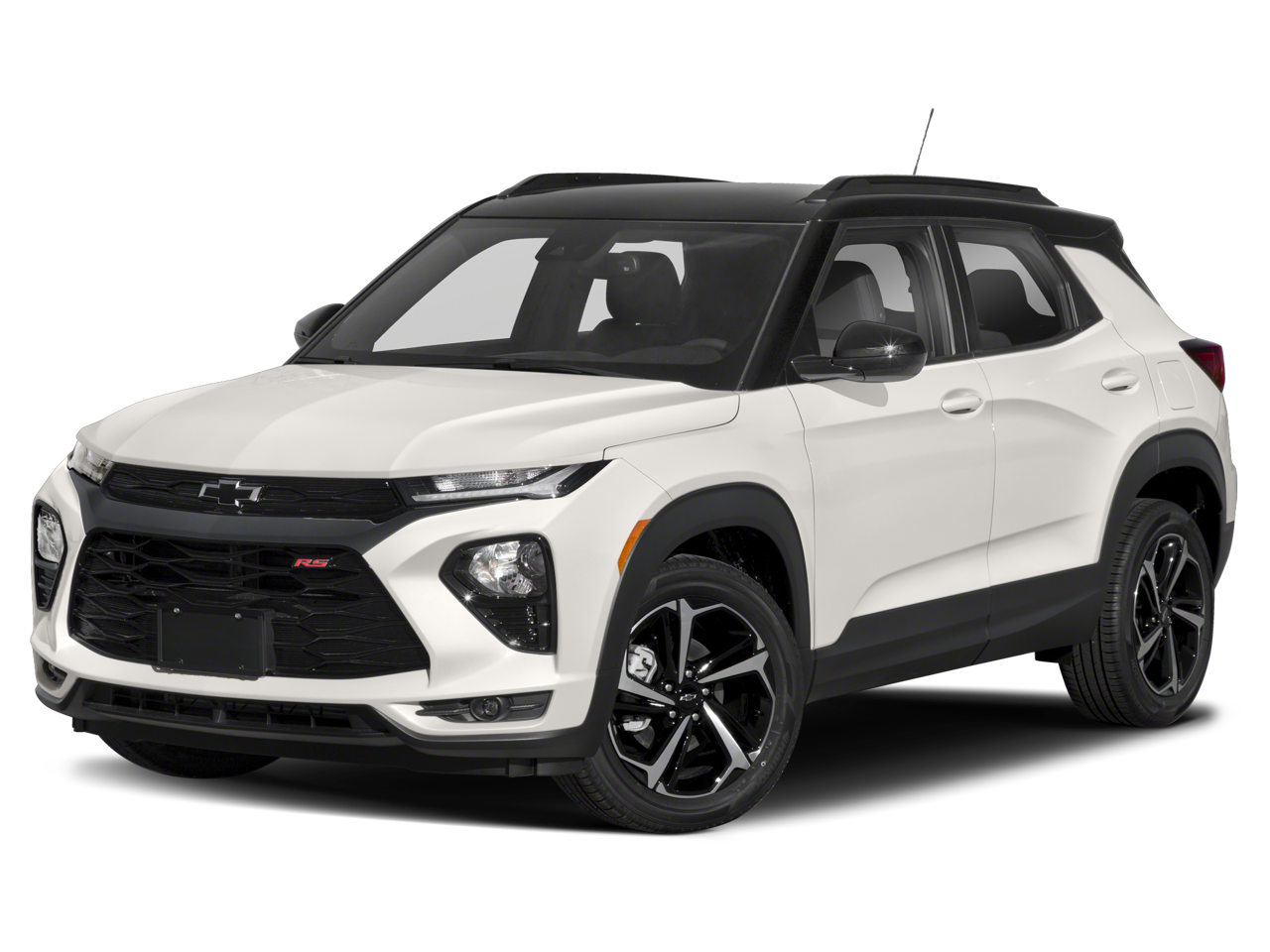 2021 Chevrolet Trailblazer RS in Scarlet Red Metallic — front three-quarter view