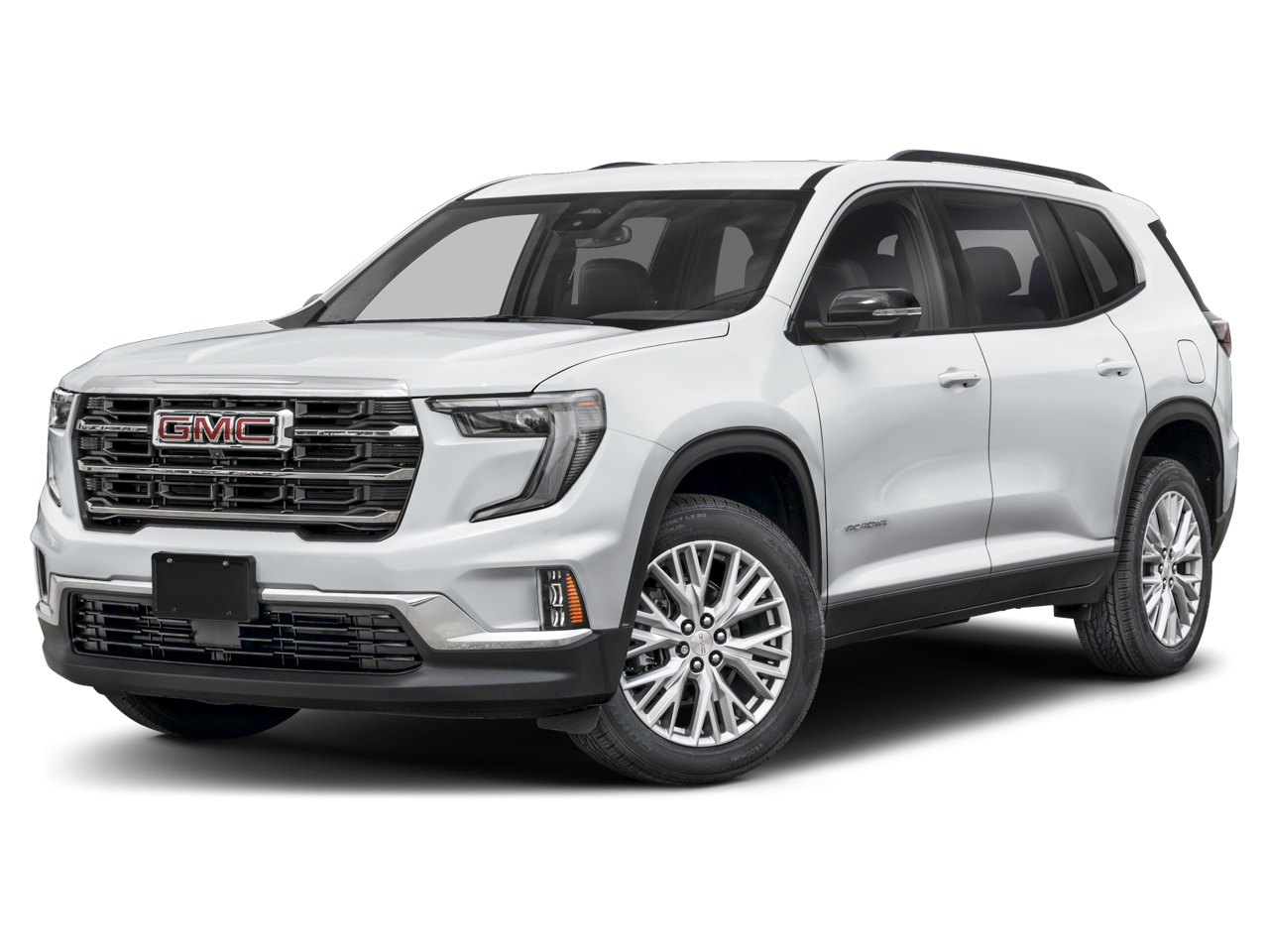 2026 GMC Acadia Elevation in Volcanic Red Tintcoat — front three-quarter view