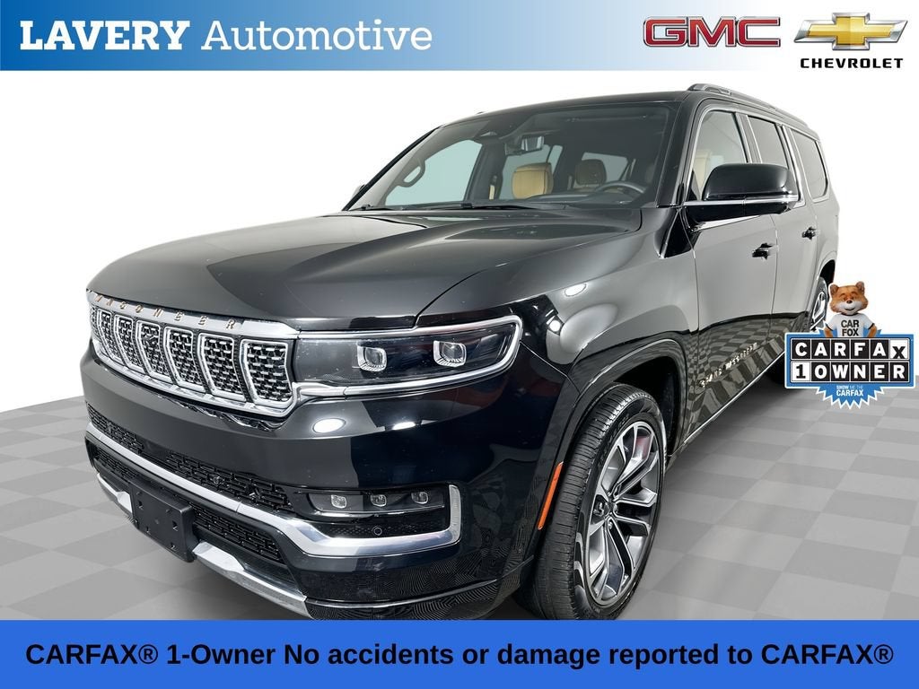 2024 Jeep Grand Wagoneer L Series III 4x4 in Black — front three-quarter view