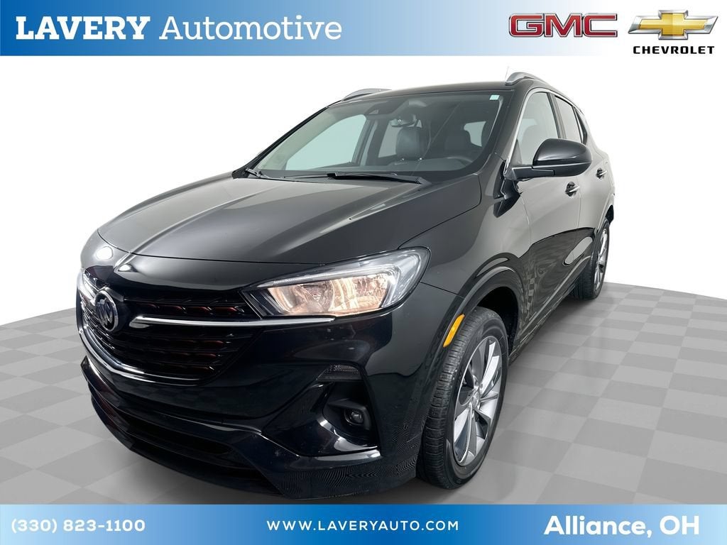 2023 Buick Encore GX Select in Ebony Twilight Metallic — front three-quarter view